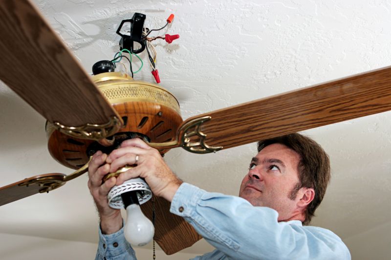 Ceiling Fan And Light Fixture Installation By A Handyman