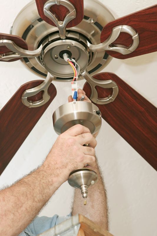 Ceiling Fan And Light Fixture Installation By A Handyman